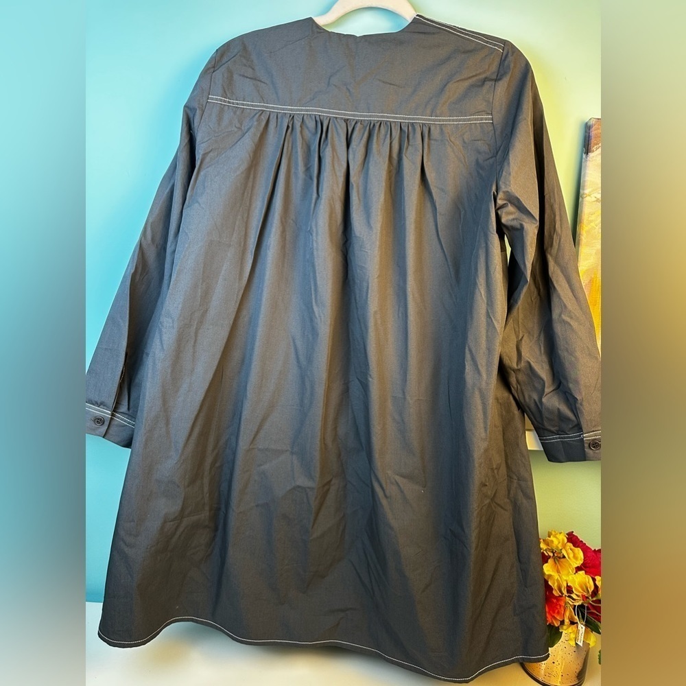 Zara The Dory dress, long sleeves 100% cotton size M, NWT - Picture 6 of 12